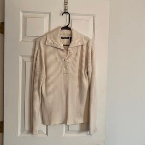 Cream sweater, large in size